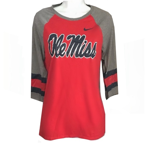 Nike Ole Miss Raglan 3/4 Sleeve T-Shirt - Picture 3 of 3
